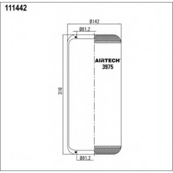 Кожух пневматической рессоры AIRTECH 111442 / 3975-1