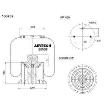 Кожух пневматической рессоры AIRTECH 133782 / 38185 KPP-1