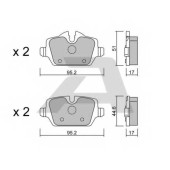 Колодки тормозные дисковые для BMW 1(E81,E87), 3(E90,E91,E92) <b>AISIN BPBM-2008</b>
