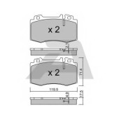 Колодки тормозные дисковые для MERCEDES C(S203,W203), CLK(A209,C209), CLS(C219), E(S211,W211), S(W220), SL(R230), SLK(R171) <b>AISIN BPMB-1006</b>