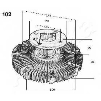 Сцепление вентилятора радиатора ASHIKA 36-01-102-2