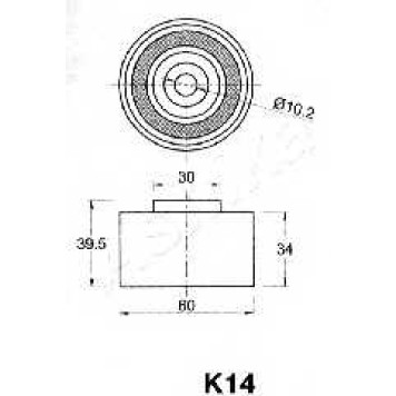 Натяжитель ремня ГРМ ASHIKA 45-0K-014-1