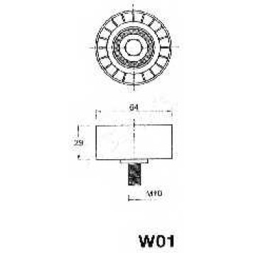 Натяжитель ремня ГРМ ASHIKA 45-0W-001-1
