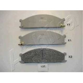 Колодки тормозные дисковые передний для NISSAN NAVARA(D22), PATHFINDER(R50), PICKUP(D21,D22), TERRANO(WD21), URVAN(E24), VANETTE(C22) / SUBARU SVX(CX) <b>ASHIKA 50-01-137</b>