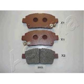 Колодки тормозные дисковые передний для TOYOTA CELICA, COROLLA, MR, PRIUS, YARIS <b>ASHIKA 50-02-203</b>