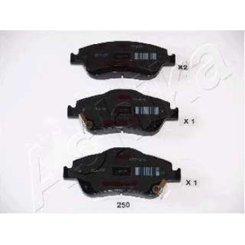 Колодки тормозные дисковые передний для TOYOTA AURIS(ADE15#, NDE15#, NRE15#, ZRE15#, ZZE15#), COROLLA(#E12J#, #E12T#) <b>ASHIKA 50-02-250</b>