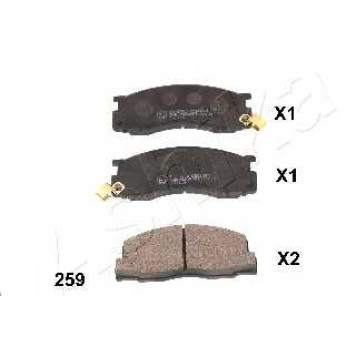 Колодки тормозные дисковые передний для TOYOTA PREVIA(TCR1#,TCR2#) <b>ASHIKA 50-02-259</b>