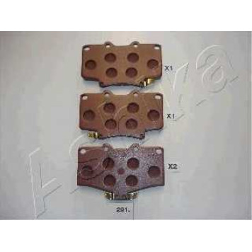 Колодки тормозные дисковые передний для TOYOTA 4 RUNNER(LN5#, RN10#, RN13#, RN5#, RN6#, RN7#, VZN10#, VZN13#, VZN6#) <b>ASHIKA 50-02-291</b>
