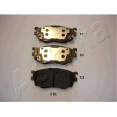 Колодки тормозные дисковые передний для MAZDA 323 F(BJ), 626(GF,GW), PREMACY(CP) <b>ASHIKA 50-03-318</b>