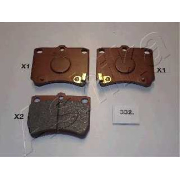 Колодки тормозные дисковые передний для KIA PRIDE(DA) / MAZDA 121(DA,JASM,JBSM) <b>ASHIKA 50-03-332</b>