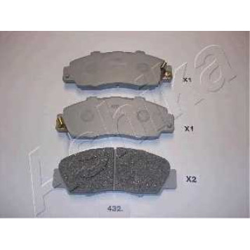 Колодки тормозные дисковые передний для HONDA ACCORD, CIVIC, CR, HR, INTEGRA, LEGEND, NSX, PRELUDE, SHUTTLE <b>ASHIKA 50-04-432</b>