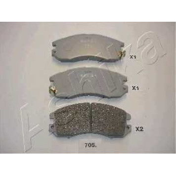Колодки тормозные дисковые передний для SUBARU IMPREZA(GC,GF,GFC), LEGACY(BC,BD,BG,BJF) <b>ASHIKA 50-07-705</b>