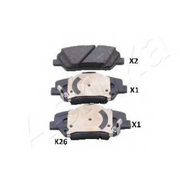 Колодки тормозные дисковые передний для HYUNDAI ELANTRA(MD,UD), i30 CW(FD,GD), i30(FD,GD) / KIA CARENS, CEED(JD), SORENTO(XM) <b>ASHIKA 50-0K-K26</b>