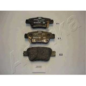 Колодки тормозные дисковые задний для TOYOTA AVENSIS(T25,T25#), COROLLA(R1#,ZER#,ZZE12#) <b>ASHIKA 51-02-200</b>