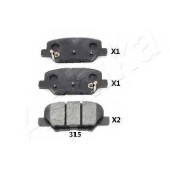 Колодки тормозные дисковые задний для CITROEN C4 AIRCROSS / MAZDA 6(GH,GJ) / MITSUBISHI ASX(GA#W#), OUTLANDER(GF#W,GG#W,ZJ) <b>ASHIKA 51-03-315</b>