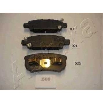 Колодки тормозные дисковые задний для JEEP COMPASS(MK49), PATRIOT(MK74) / MITSUBISHI LANCER(CS#A, CS#W, CT0, CX#A, CY/Z#A), OUTLANDER(CU#W) <b>ASHIKA 51-05-508</b>