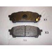 Колодки тормозные дисковые задний для SUBARU FORESTER(SG), IMPREZA(GD,GG) <b>ASHIKA 51-07-703</b>
