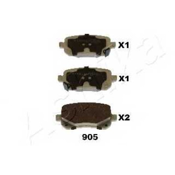 Колодки тормозные дисковые задний для CHRYSLER GRAND VOYAGER(RT) / LANCIA VOYAGER(RT) <b>ASHIKA 51-09-905</b>