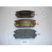 Колодки тормозные дисковые задний для HYUNDAI TERRACAN(HP) / KIA SPORTAGE(JE#,KM#) <b>ASHIKA 51-0H-H03</b>