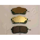 Колодки тормозные дисковые задний для HYUNDAI H-1 Travel(TQ), H-1(TQ), ix55 / KIA CARNIVAL / GRAND CARNIVAL(VQ) <b>ASHIKA 51-0K-K07</b>
