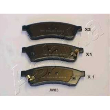 Колодки тормозные дисковые задний для CHEVROLET EPICA(KL1#) <b>ASHIKA 51-0W-W03</b>
