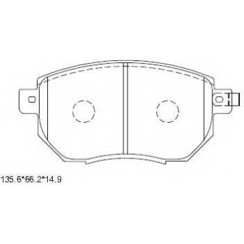 Колодки тормозные дисковые передний <b>ASIMCO KD1726</b>