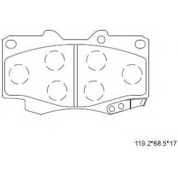 Колодки тормозные дисковые передний <b>ASIMCO KD2205</b>