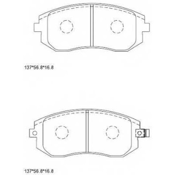 Колодки тормозные дисковые передний для SUBARU FORESTER(SG,SH), IMPREZA(G3,GD,GG,GH,GR), LEGACY(B13#,BL,BM,BP,BR), OUTBACK(BL,BM,BP,BR) <b>ASIMCO KD3704</b>