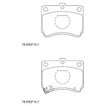 Колодки тормозные дисковые передний <b>ASIMCO KD3734</b>