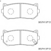 Колодки тормозные дисковые задний для KIA CARENS(FC,FJ), CERATO, CLARUS(GC,K9A), SEPHIA(FB), SHUMA(FB) <b>ASIMCO KD9701</b>