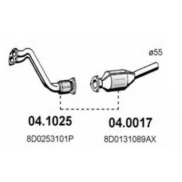 Труба выхлопного газа ASSO 04.1025