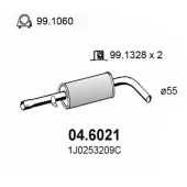 Средний глушитель выхлопных газов ASSO 04.6021