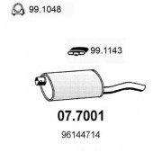 Глушитель выхлопных газов конечный ASSO 07.7001