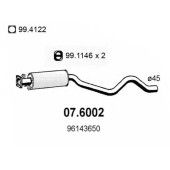 Средний глушитель выхлопных газов ASSO 07.6002