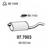 Глушитель выхлопных газов конечный ASSO 07.7003