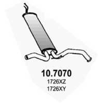 Глушитель выхлопных газов конечный ASSO 10.7070
