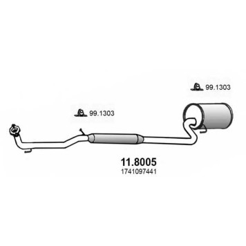 Средний / конечный глушитель ОГ ASSO 11.8005