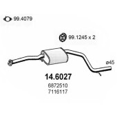 Средний глушитель выхлопных газов ASSO 14.6027