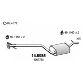Средний глушитель выхлопных газов ASSO 14.6085