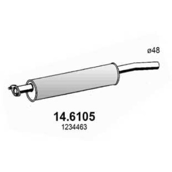 Средний глушитель выхлопных газов ASSO 14.6105