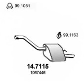 Глушитель выхлопных газов конечный ASSO 14.7115