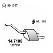 Глушитель выхлопных газов конечный ASSO 14.7105