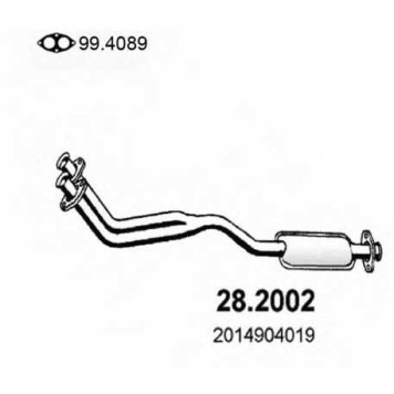 Предглушитель выхлопных газов ASSO 28.2002