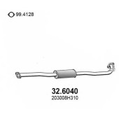 Средний глушитель выхлопных газов ASSO 32.6040