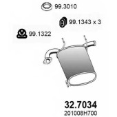 Глушитель выхлопных газов конечный ASSO 32.7034