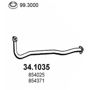 Труба выхлопного газа ASSO 34.1035