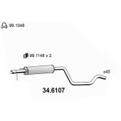 Средний глушитель выхлопных газов ASSO 34.6107