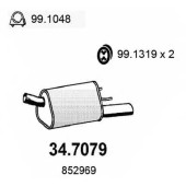 Глушитель выхлопных газов конечный ASSO 34.7079