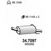 Глушитель выхлопных газов конечный ASSO 34.7097