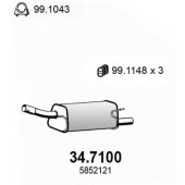 Глушитель выхлопных газов конечный ASSO 34.7100